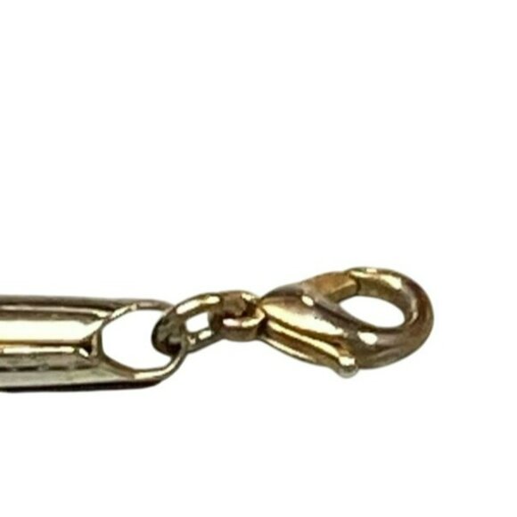 Gold-Tone Faceted Bracelet With Lobster Clasp 7 1/2 inches - Picture 4 of 5